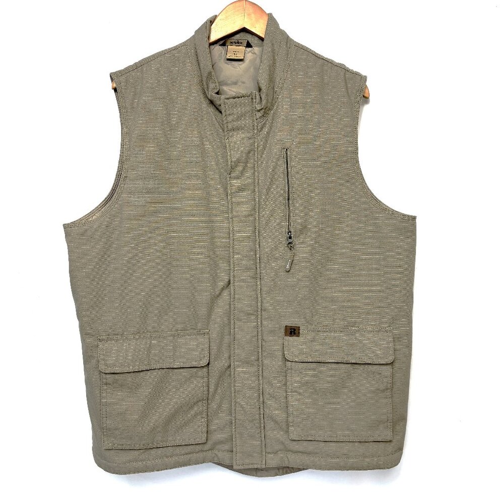 Wrangler Khaki Sports Puff Workwear Vest Poly Filled Size XLT